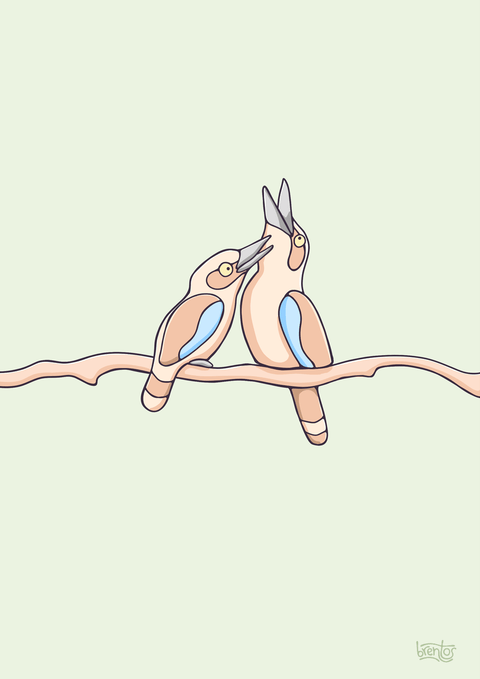 Create Your Own Kookaburra Couple Print